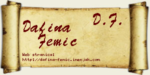 Dafina Femić vizit kartica